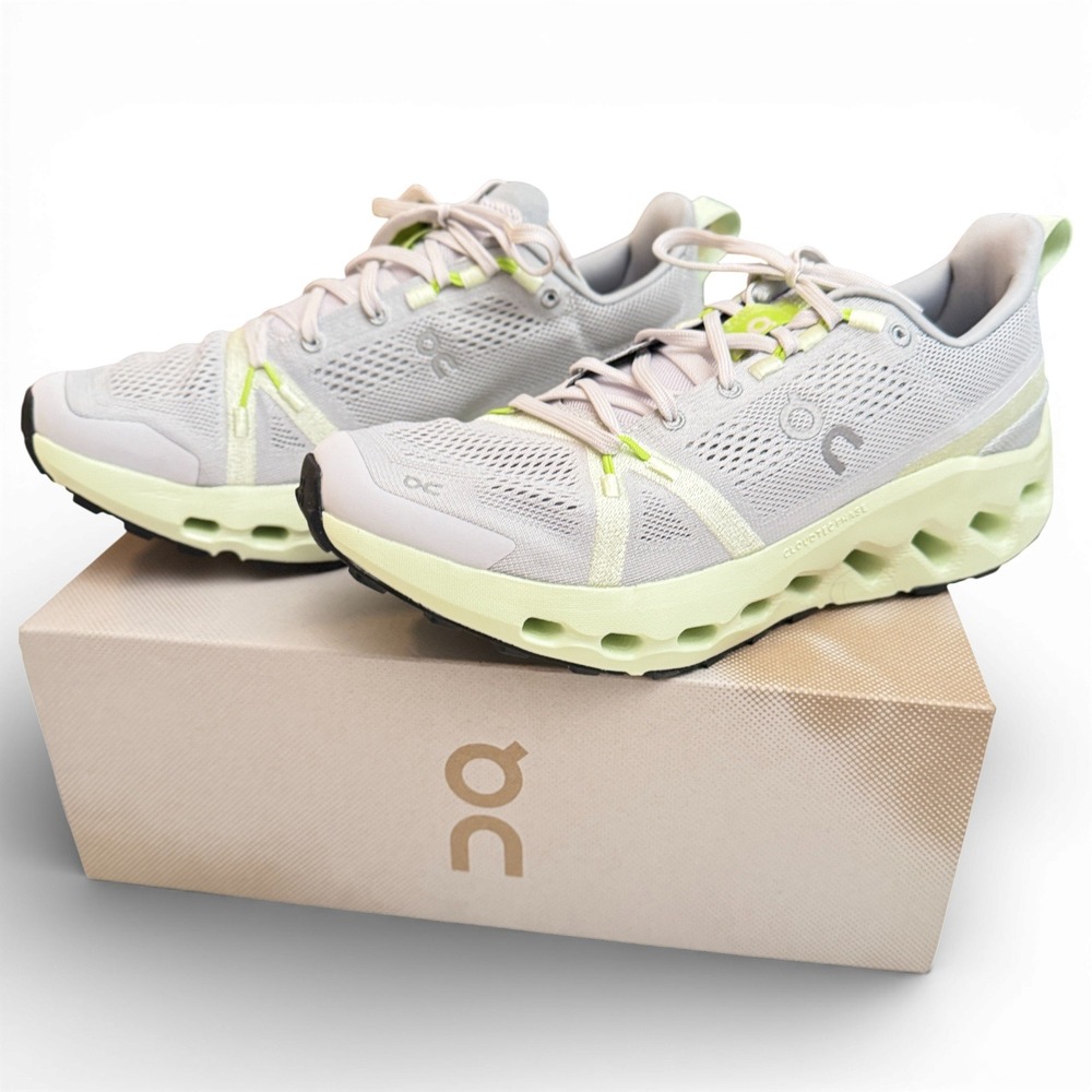 NWT On cloud  Size 9.5W Running Cloudsurfer Trail Women's Light Grey Neon